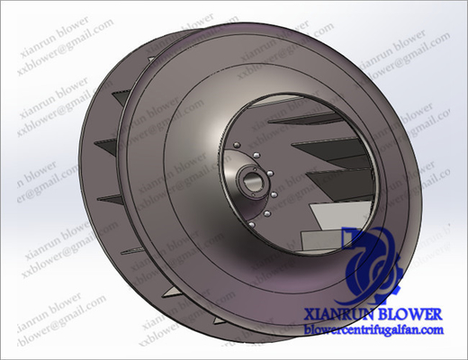 La aspa del ventilador centrífuga de acero inoxidable mecanografía la rueda de fan curvada delantera