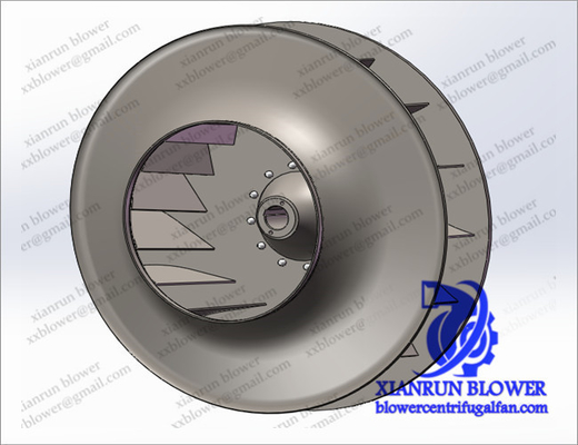 La aspa del ventilador centrífuga de acero inoxidable mecanografía la rueda de fan curvada delantera