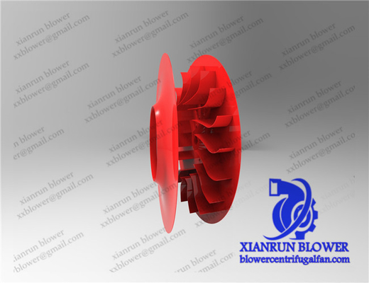 Piezas centrífugas rojas centrífugas curvadas posteriores del ventilador de la rueda de impeledor de los accesorios de la fan