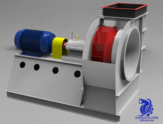 Ventilador centrífugo industrial con diseño de álabes curvos hacia atrás para flujo de aire en aplicaciones de generación de energía de cemento y recolección de polvo