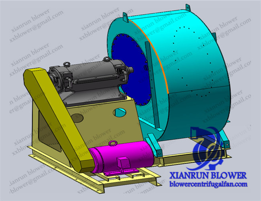 fuerza concreta industrial de encargo de los dibujos de estudio del ventilador de fan de 3000Pa -25425Pa