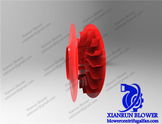 Capa resistente al desgaste del ventilador centrífugo Impeller Tratamiento especial Accesorios del ventilador centrífugo Rueda del ventilador inclinada hacia atrás