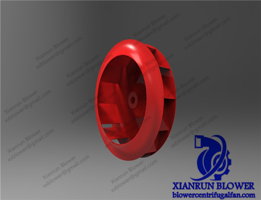 Capa resistente al desgaste del ventilador centrífugo Impeller Tratamiento especial Accesorios del ventilador centrífugo Rueda del ventilador inclinada hacia atrás